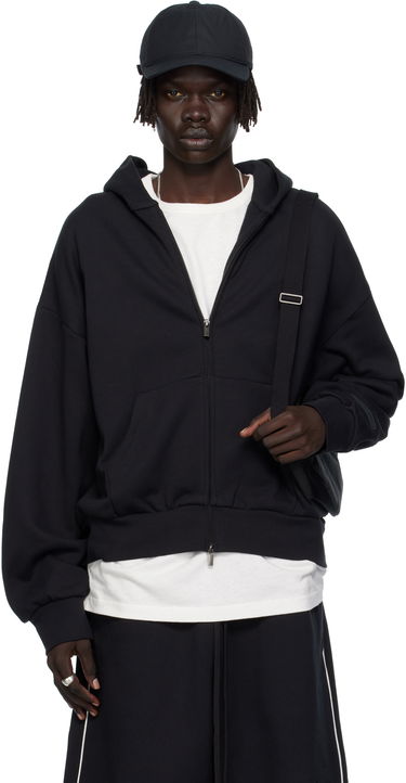 Mikina Fear of God Fear of God ESSENTIALS Classic Fit Fleece Zip-Up Hoodie Čierna | 192SP254780F, 0