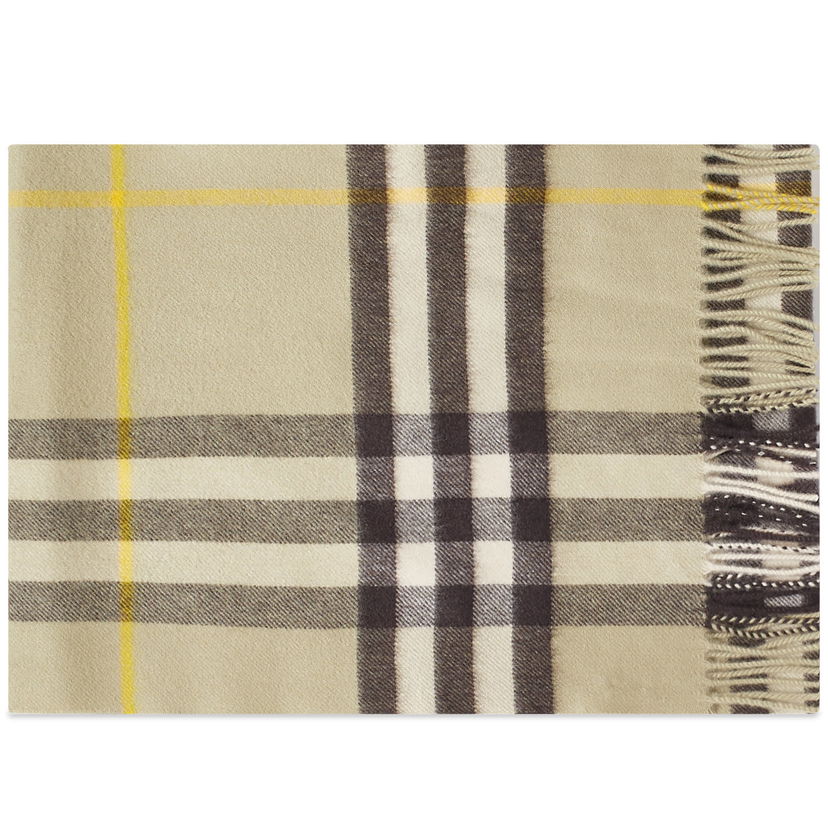 Šál Burberry Giant Check Cashmere Scarf Hunter Béžová | 8077886-B7311