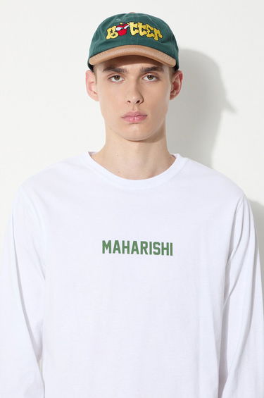 Tričko Maharishi Maharishi Woodblock Dragon Long Sleeve T-Shirt Biela | 1277.WHITE, 4