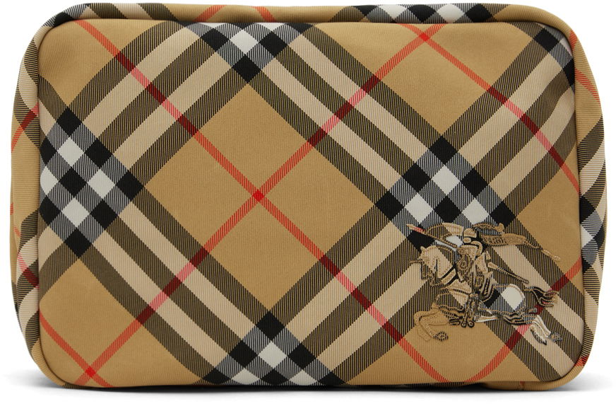 Cestovná taška Burberry Check Travel Pouch Béžová | 8092707, 0