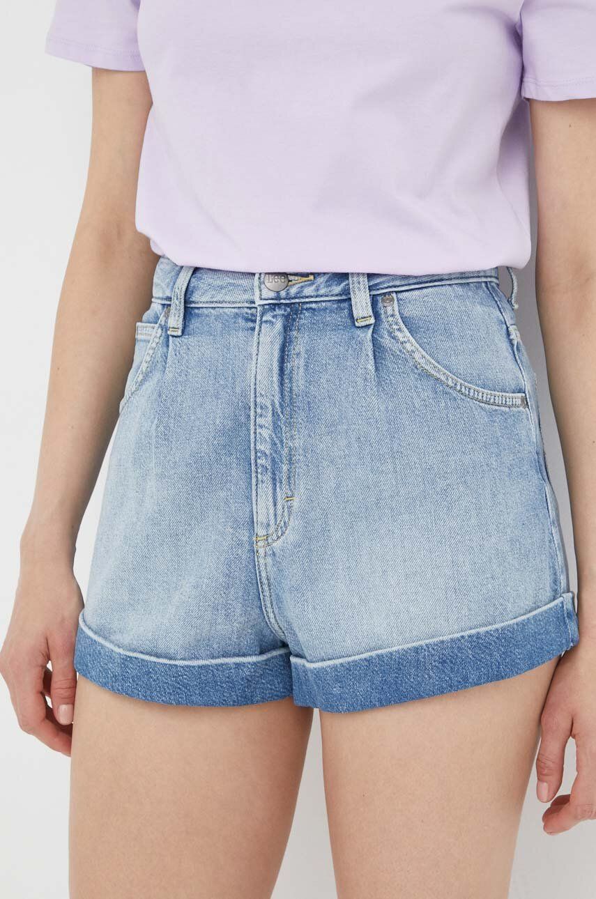 Šortky Lee High Waist Shorts Tyrkysová | L37QHLB20, 0