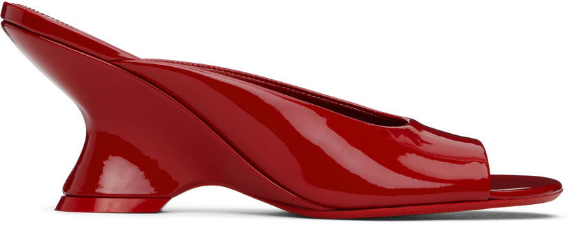 Doplnky Dries Van Noten Dries Van Noten Open-Toe Leather Mules Červená | WS251-1561-189