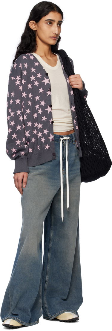 Sveter Needles NEEDLES V-Neck Star Cardigan Šedá | QV374, 3