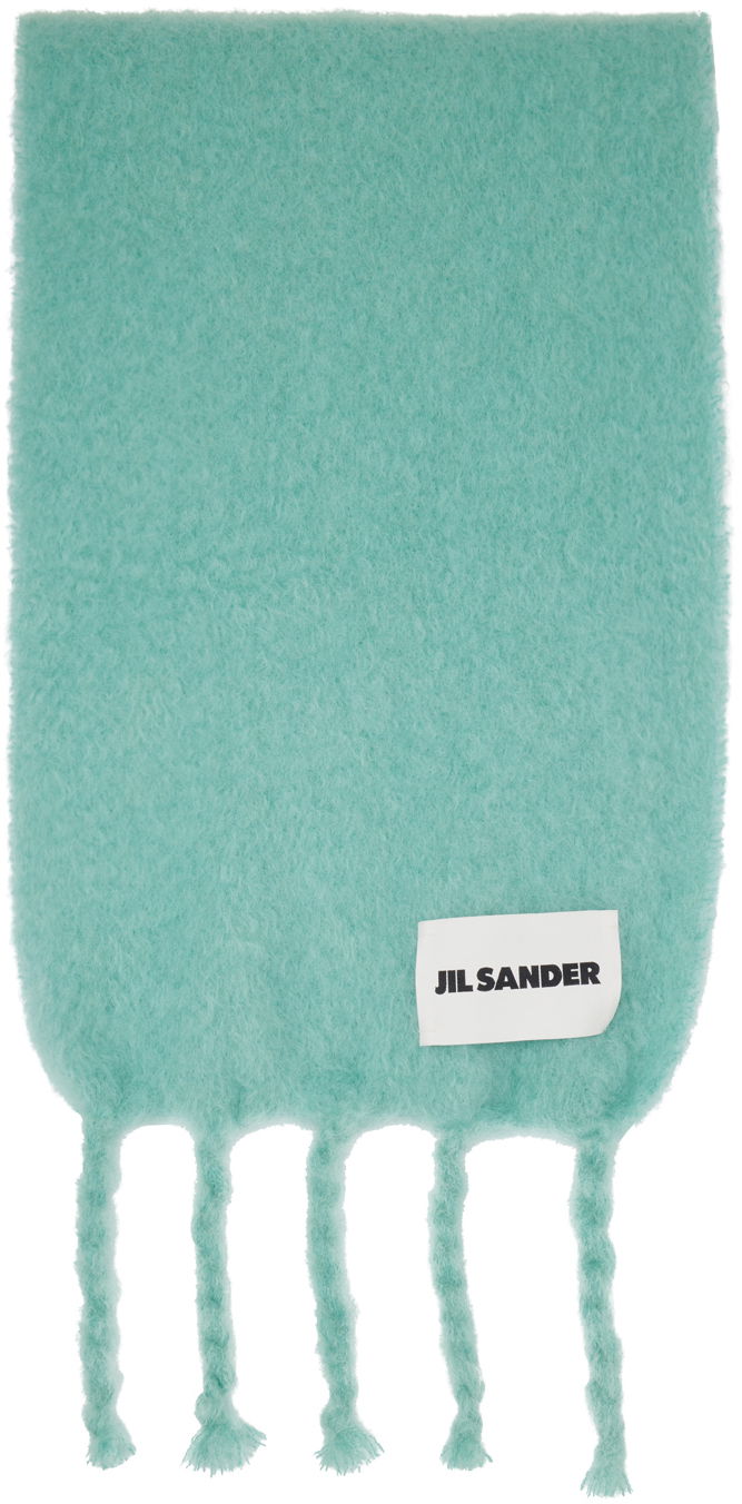 Šál Jil Sander Mohair Scarf Tyrkysová | J52TE0014_J40041