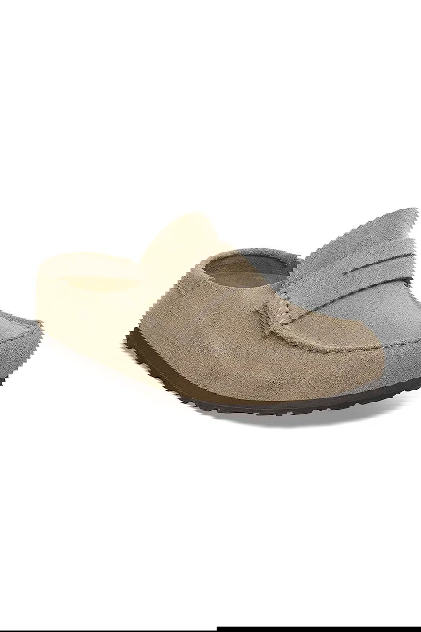 Tenisky a topánky Birkenstock Birkenstock Naples Wrapped LEVE Suede Mules Béžová | 1029710, 1