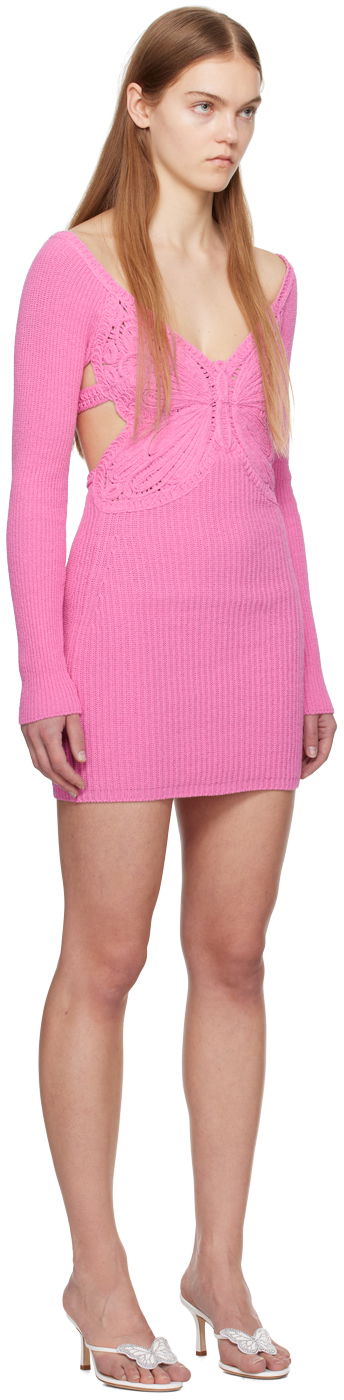 Šaty Blumarine Knit Off-The-Shoulder Minidress Béžová | P422A457A, 4