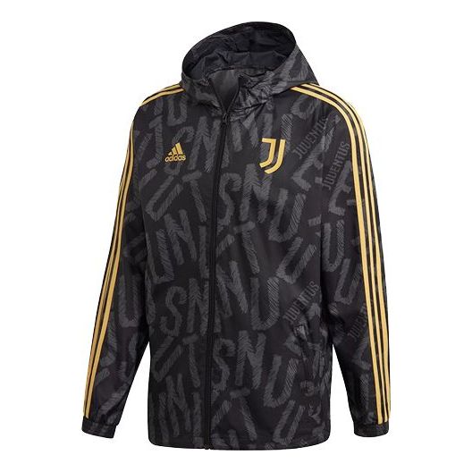 Vetrovka adidas Originals Juventus Hooded Windbreaker Jacket Čierna | FR4220