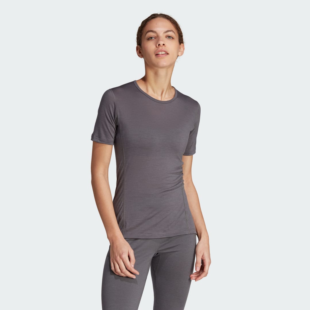 Tričko adidas Originals Xperior Merino 150 Baselayer Tee Šedá | HZ8550, 1