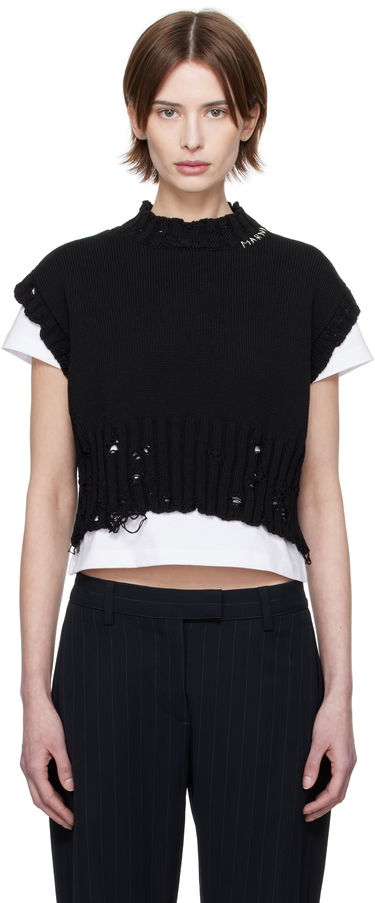 Sveter Marni Marni Distressed Sleeveless Sweater Čierna | GCMD0578E0 UFC652, 0