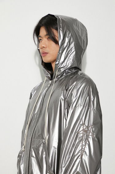 Vetrovka Rick Owens Rick Owens x Champion Jumbo Jason Oversize Hooded Jacket Metalická | CM01D0464, 4