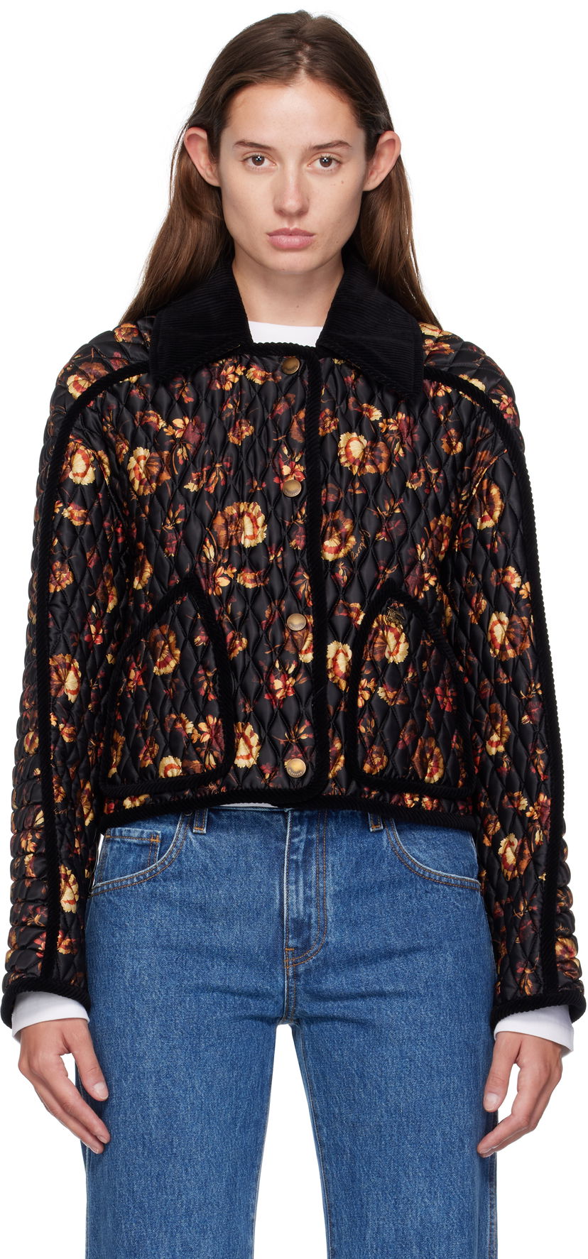 Bunda Burberry Burberry Floriston Quilted Jacket Čierna | 8116976