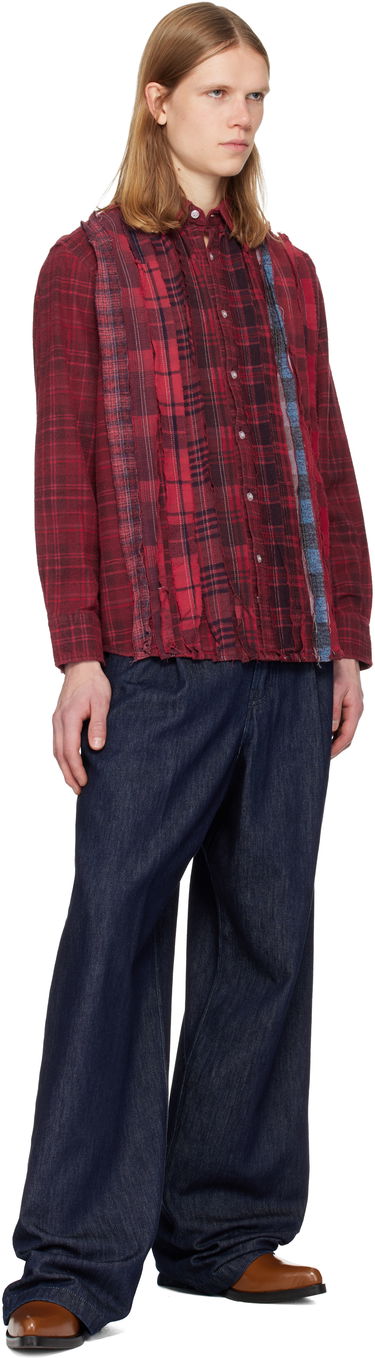 Košeľa Needles Distressed Patchwork Flannel Shirt Rôznofarebný | QV402, 3