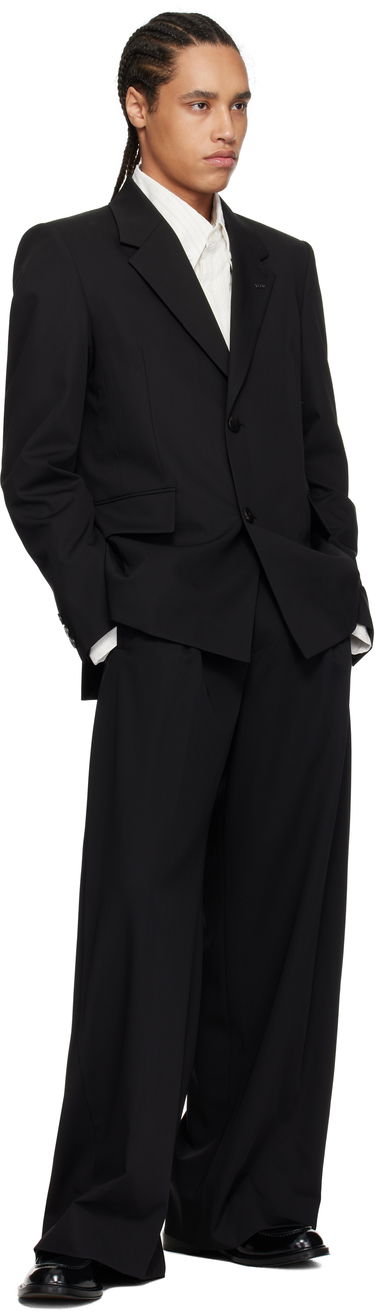 Nohavice WOOYOUNGMI WOOYOUNGMI Wool Wide Leg Trousers Čierna | W251PT03, 3