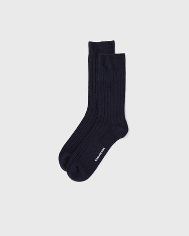 Ponožky NORSE PROJECTS Bjarki Cashmere Blend Rib Socks Navy | N82-0070-DARK_NAVY, 0