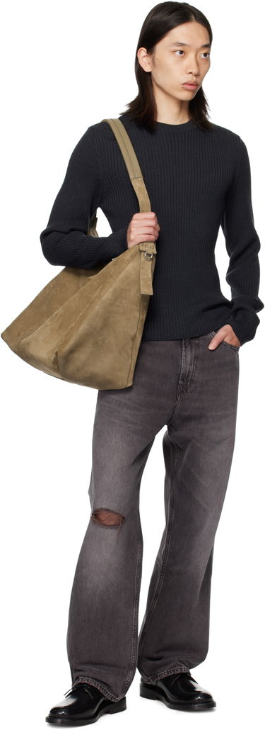 Sveter OUR LEGACY OUR LEGACY Compact Round Neck Sweater Navy | M4253CO, 3