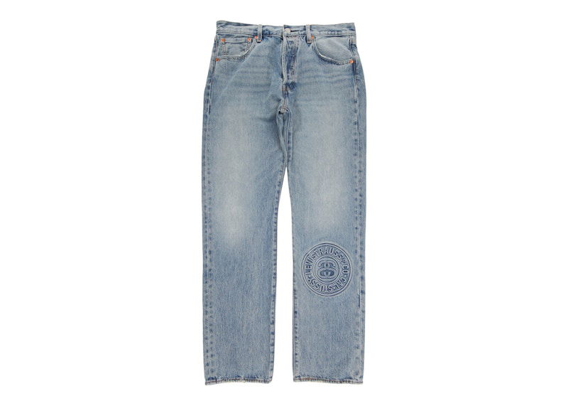 Džínsy Stüssy Stussy x Levi's Embossed 501 Jeans Modrá | A52180000_INDO