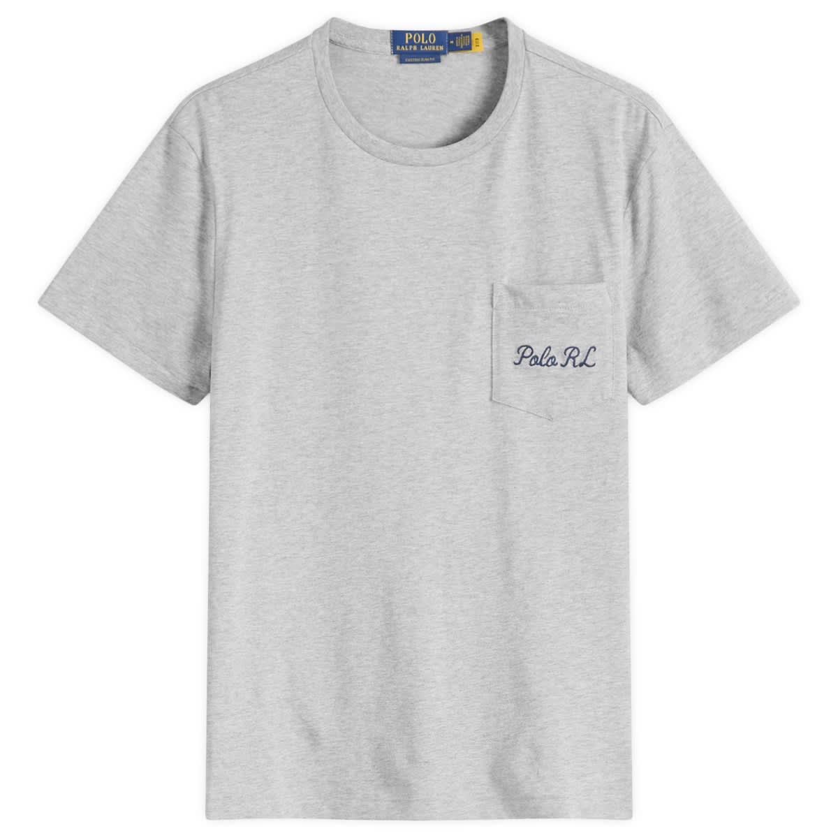 Tričko Polo by Ralph Lauren Ralph Lauren Pocket T-Shirt Šedá | 710961125001, 1