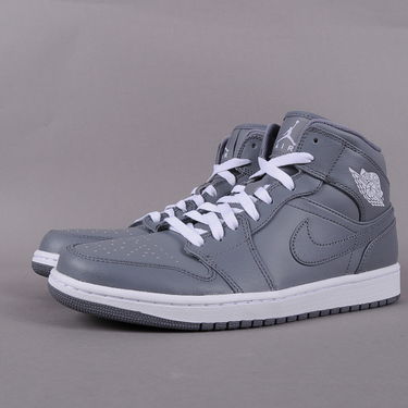 Tenisky a topánky Jordan Air Jordan 1 Mid ''Grey White'' Šedá | 554724 003, 1