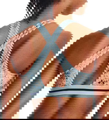 Podprsenka Under Armour Project Rock Printed Sports Bra Modrá | 1371365-478, 1