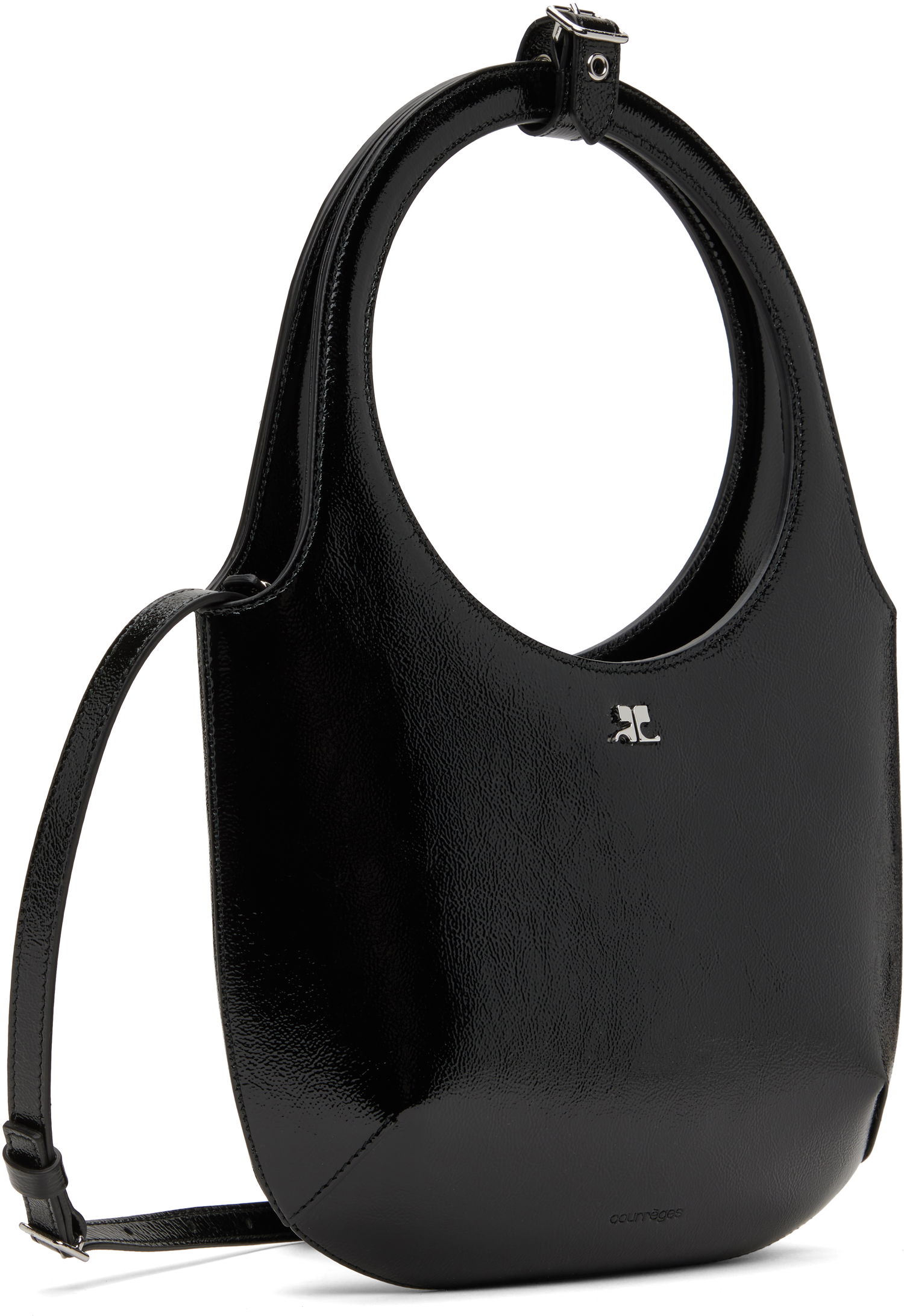 Kabelka Courrèges Leather Shoulder Bag Čierna | 424GSA102CR0043, 1