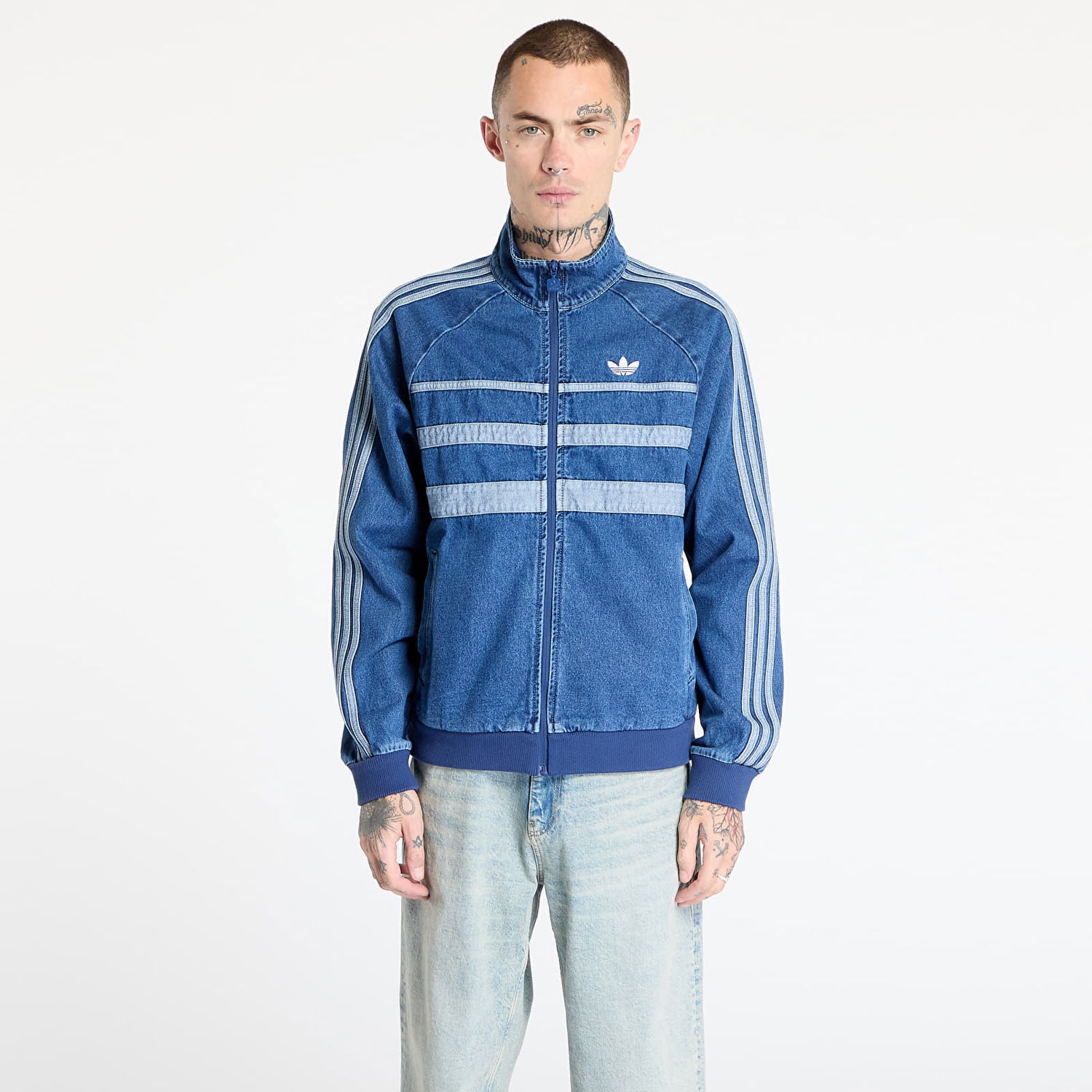Bunda adidas Originals Adicolor First Denim Track Top Modrá | JX6457, 0