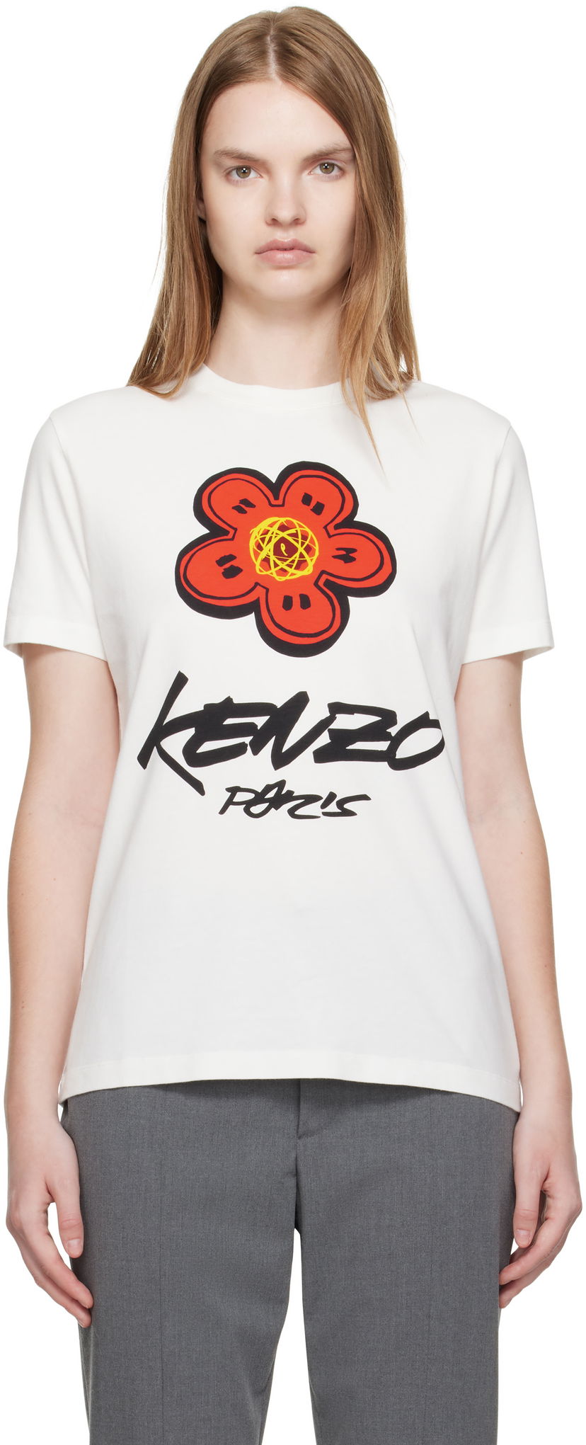 Tričko KENZO Kenzo Paris Futura 2000 Edition Loose T-Shirt Biela | FF62TS3564SG