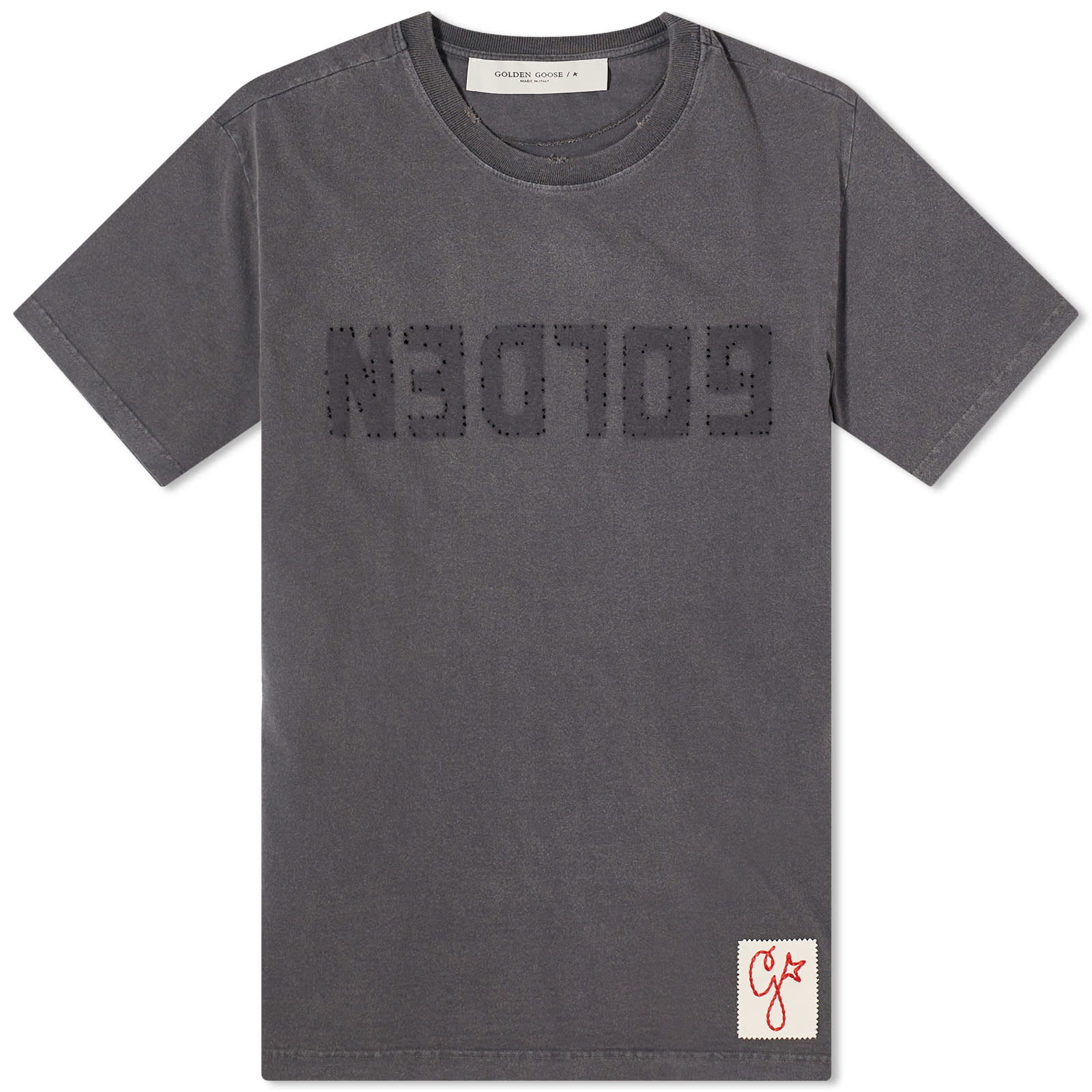 Golden Distressed Logo T-Shirt