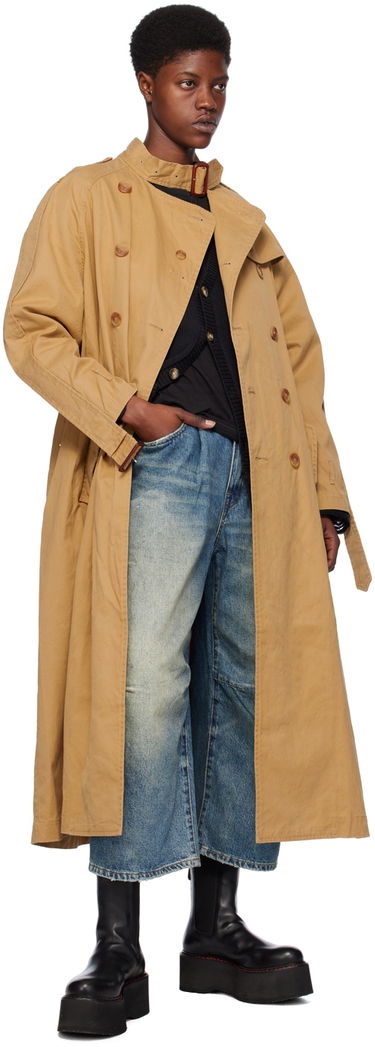 Trenčkot R13 R13 Pin-Buckle Trench Coat Béžová | R13WR240-R324B, 3