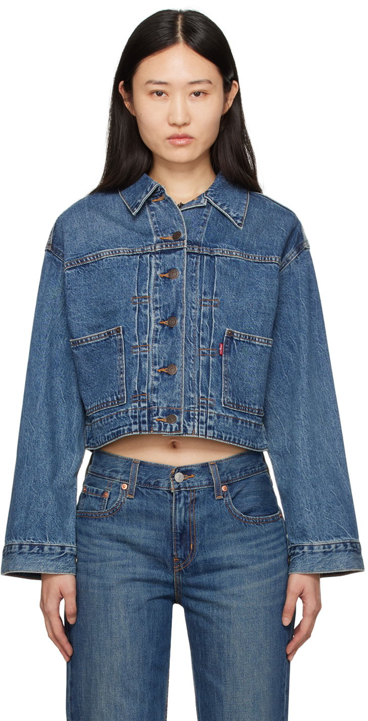 Bunda Levi's Tailored '90s Trucker Denim Jacket Navy | A7438-0000, 0
