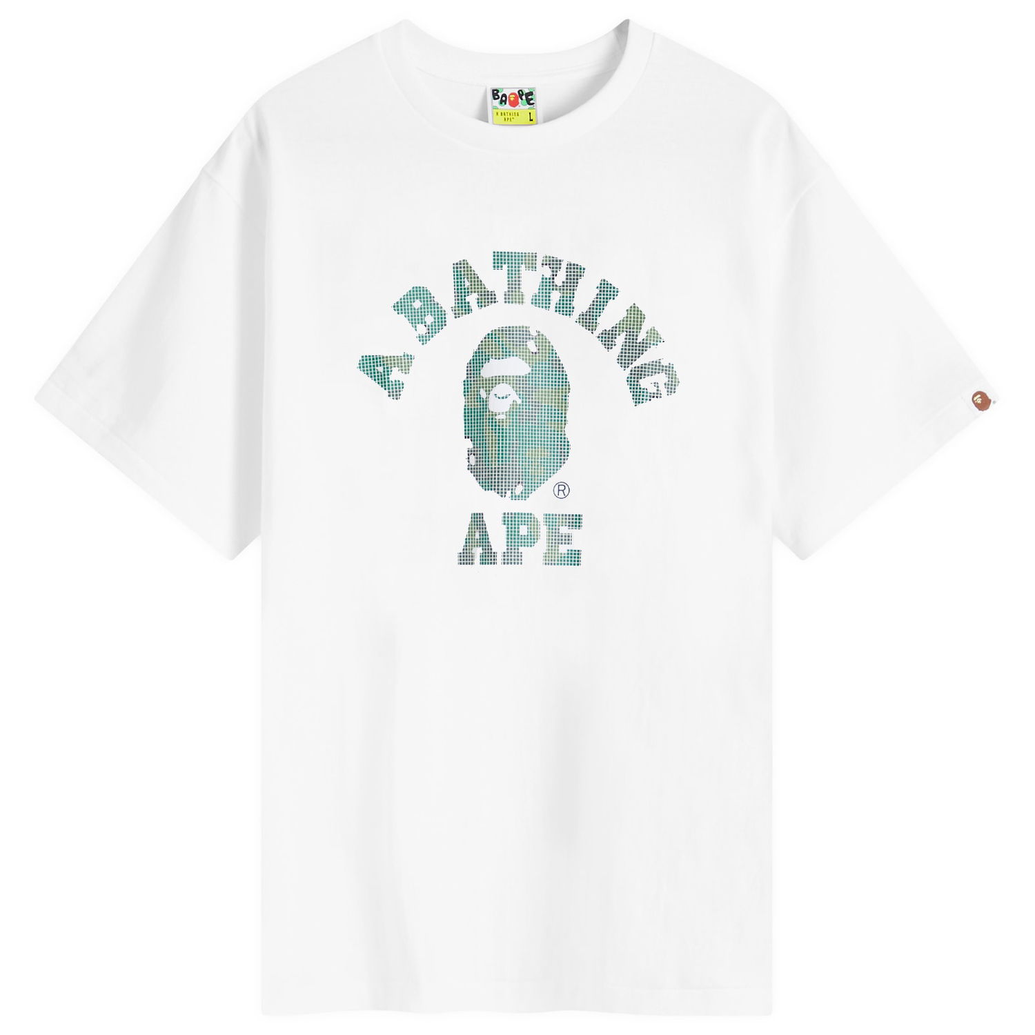 Tričko BAPE Bitmap College T-Shirt Biela | 001TEK801039M-WHT, 0