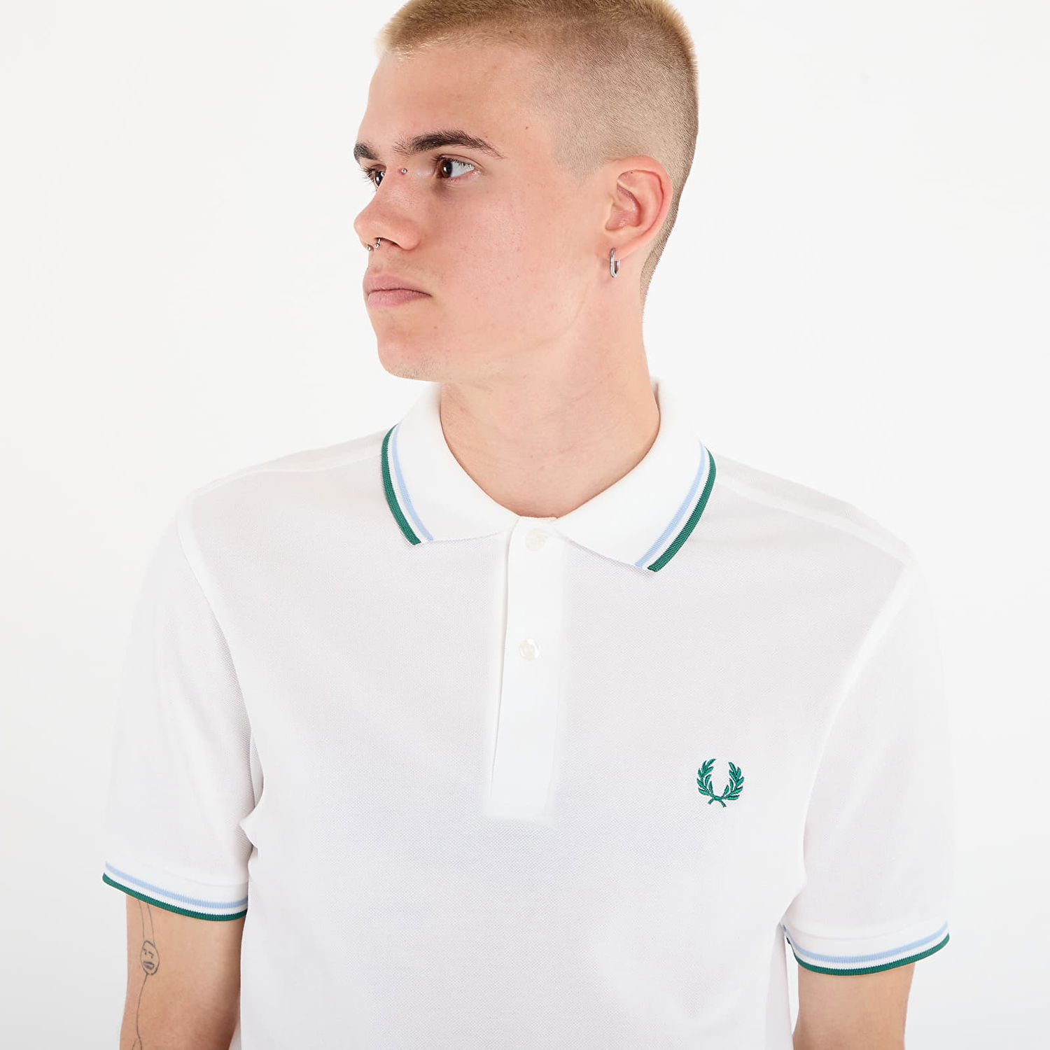 Polo tričko Fred Perry Twin Tipped Shirt Biela | M3600 Z52, 1