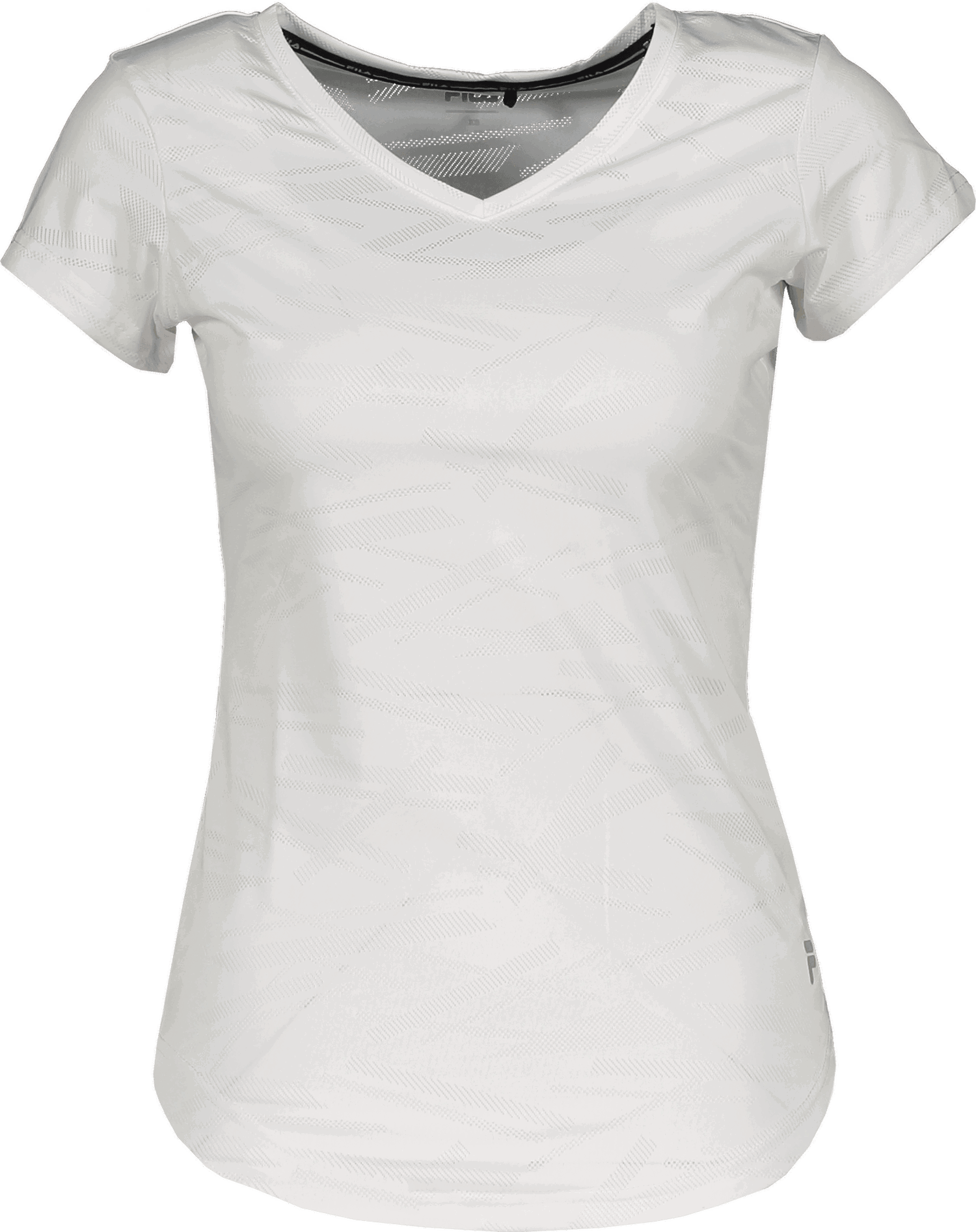 Tričko FILA RANGUN Running V-Neck Patterned T-Shirt Biela | faw0071-10002, 0