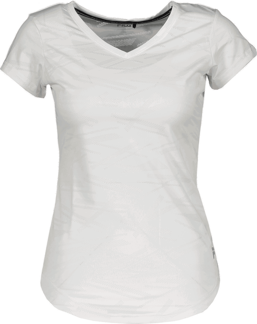 Tričko Fila RANGUN Running V-Neck Patterned T-Shirt Biela | faw0071-10002