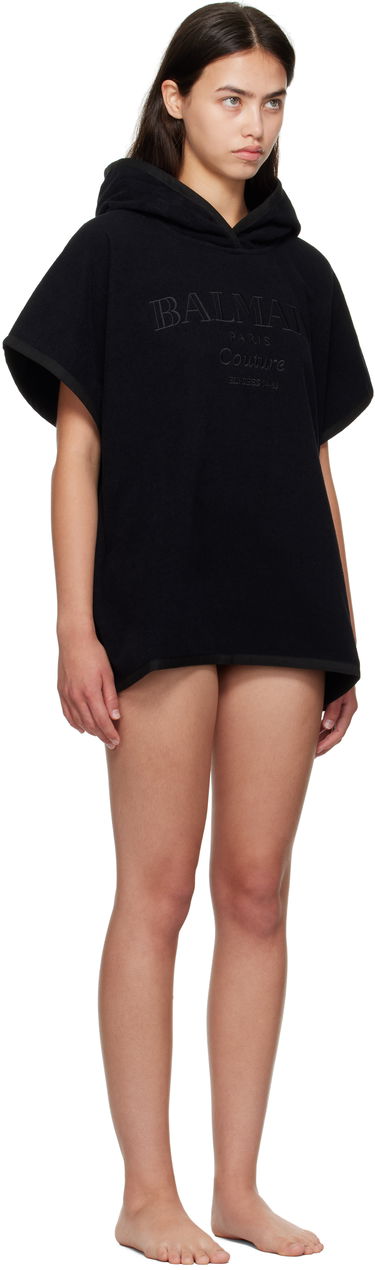 Plavky Balmain Balmain Couture Hooded Cover-up Čierna | BKP472400, 1