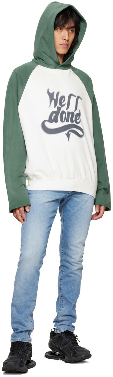 Mikina We11done We11done Graphic Print Hoodie Biela | WD-TH3-22-802-U-GR, 3