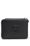 Grained Ziparound Wallet with Double B Monogram