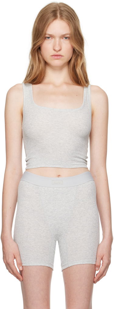 Tielko SKIMS Three-Pack Multicolor Cotton Rib Tank Tops Šedá | TP-TNK-5594W, 0