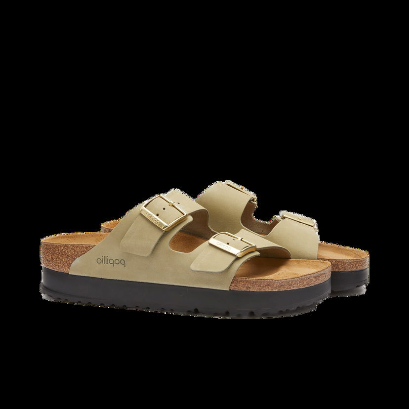 Tenisky a topánky Birkenstock Arizona Platform Flex Nubuck Eucalyptus Zelené | 1026971