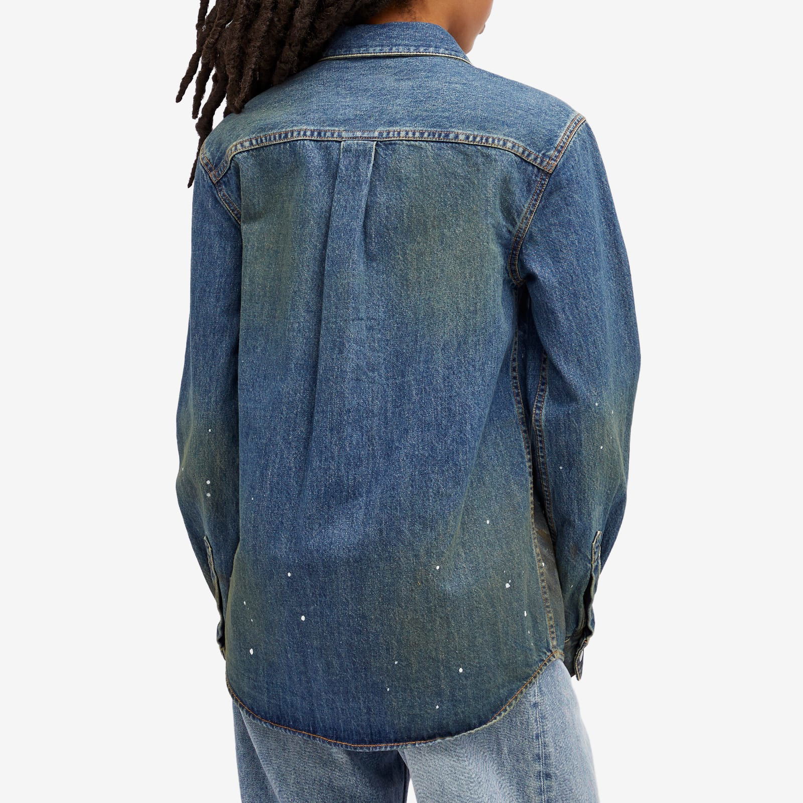 Paint Splattered Denim Shirt