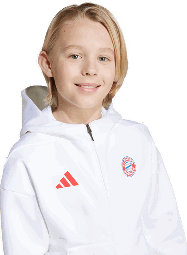 Mikina adidas Originals FC Bayern Munich Z.N.E. Anthem Full-Zip Hoodie Biela | jm9437, 2