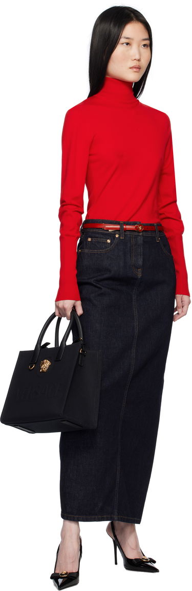 Opasok Versace Versace Medusa Biggie Leather Belt Červená | 1017319_DV3T, 2