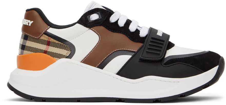 Tenisky a topánky Burberry Vintage Check Ramsey Low Sneakers 'White & Black' Rôznofarebný | 8039112, 0