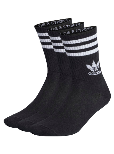 Ponožky adidas Originals Mid Cut Crew Socks – 3 pack Čierna | IL5022