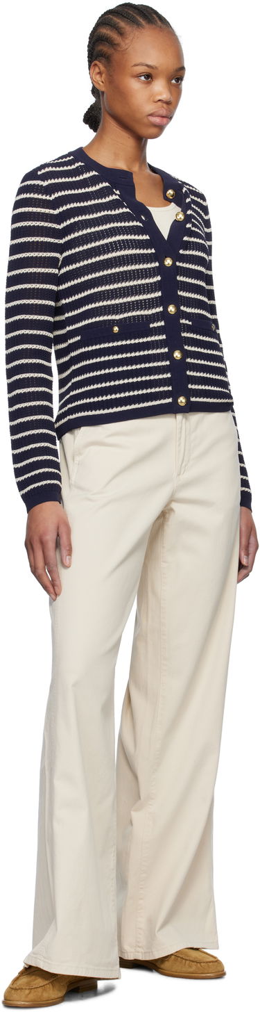 Sveter rag & bone rag & bone Viola Stripe Cardigan Navy | WAS24S042TG42, 3