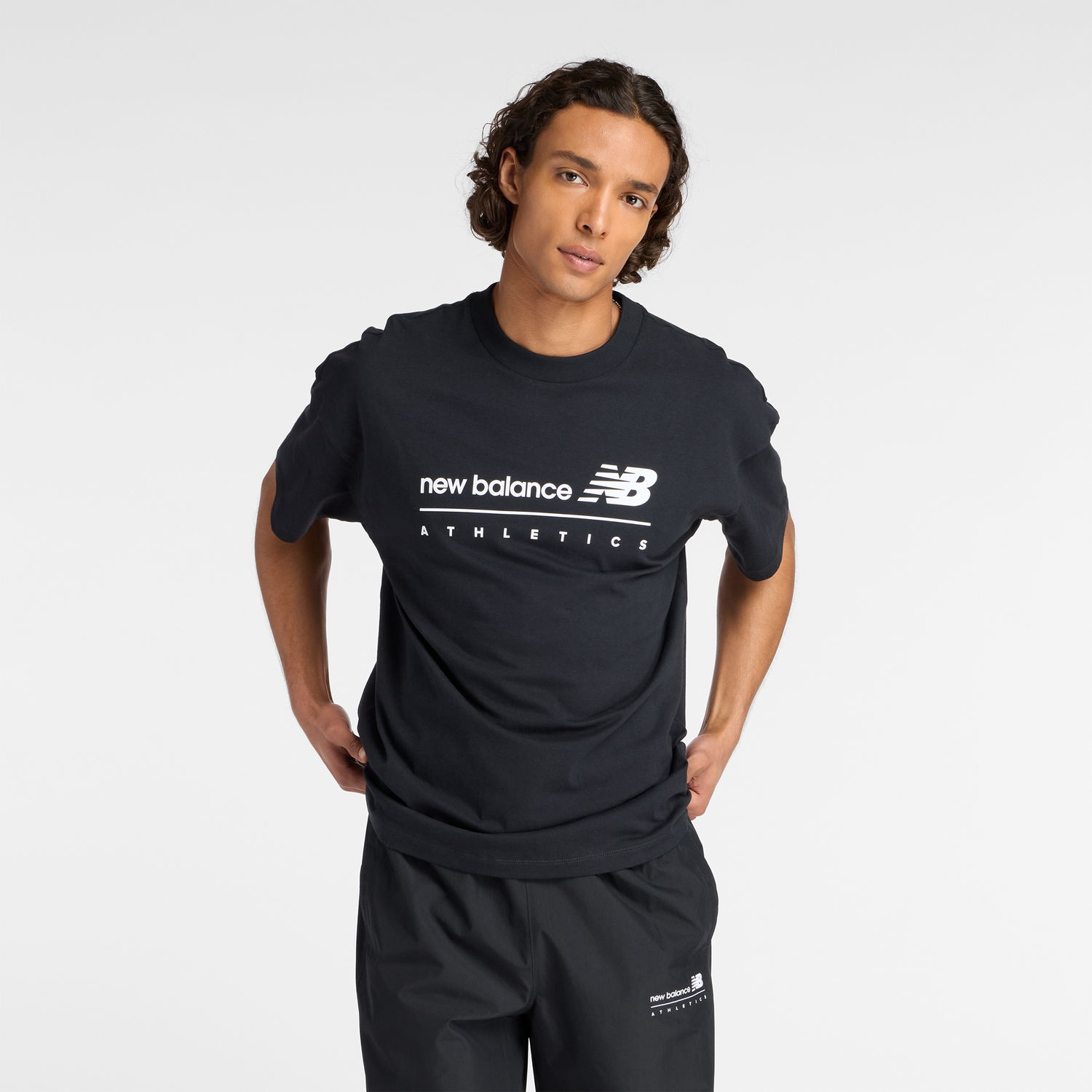 Tričko New Balance Athletics T-Shirt Čierna | NBMT53525BK, 0