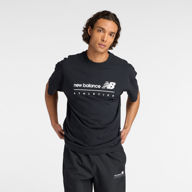 Tričko New Balance Athletics T-Shirt Čierna | NBMT53525BK, 0