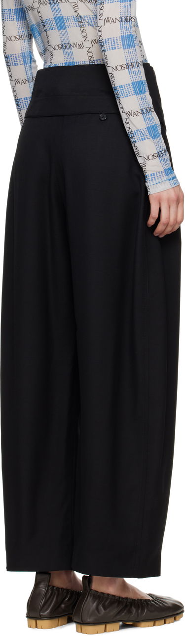 Nohavice JW Anderson JW Anderson Fold-Over Trousers Čierna | TR0394-PG1684, 2