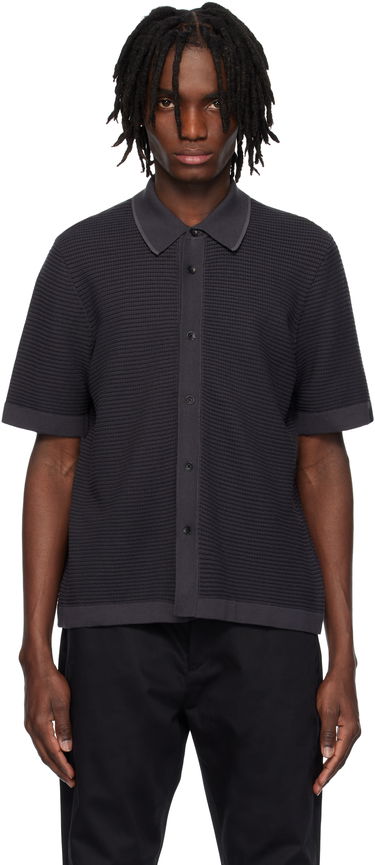 Polo tričko rag & bone Rag & Bone Harvey Striped Jacquard Knit Polo Čierna | MBS25S025BC25, 0