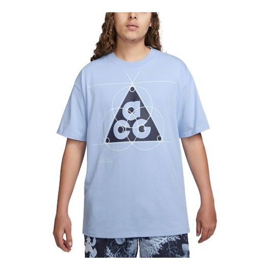 Tričko Nike ACG Leyline Geometric Print T-Shirt Modrá | FB8120-479, 0