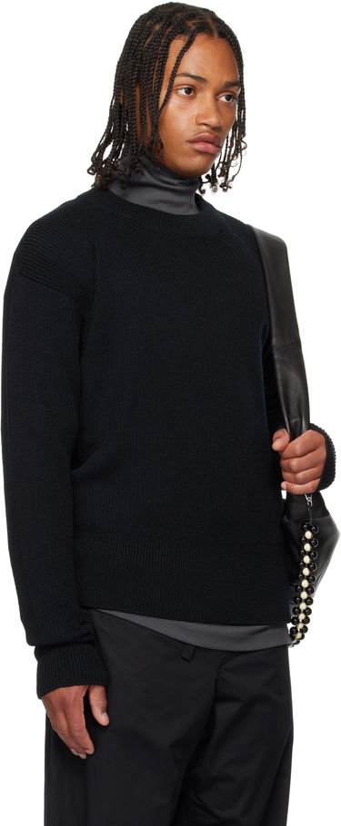 Sveter LEMAIRE LEMAIRE Boxy Round Neck Sweater Čierna | TO1419 LK1042, 1